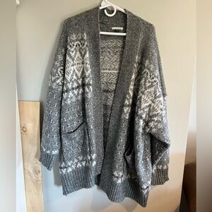 American Eagle Outfitters Gray winter Open Knit Cardigan